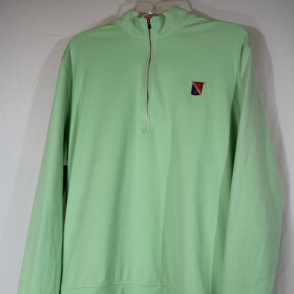 Donald Ross Men's 3/4 Zip Pullover Light Weight Fleece Mint Green Activewear M - Picture 1 of 8